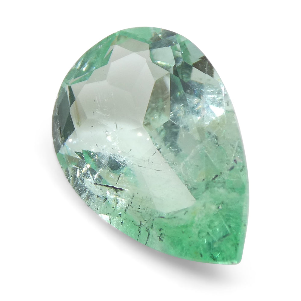 2.07ct Colombian Pear Green Emerald, Moderate Clarity, SkyJems Fine Gemstones Rare Natural Beryl