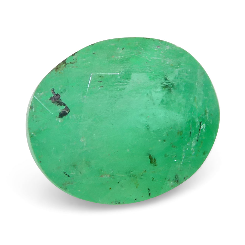 1.20ct Oval Green Emerald from Colombia - Skyjems Wholesale Gemstones