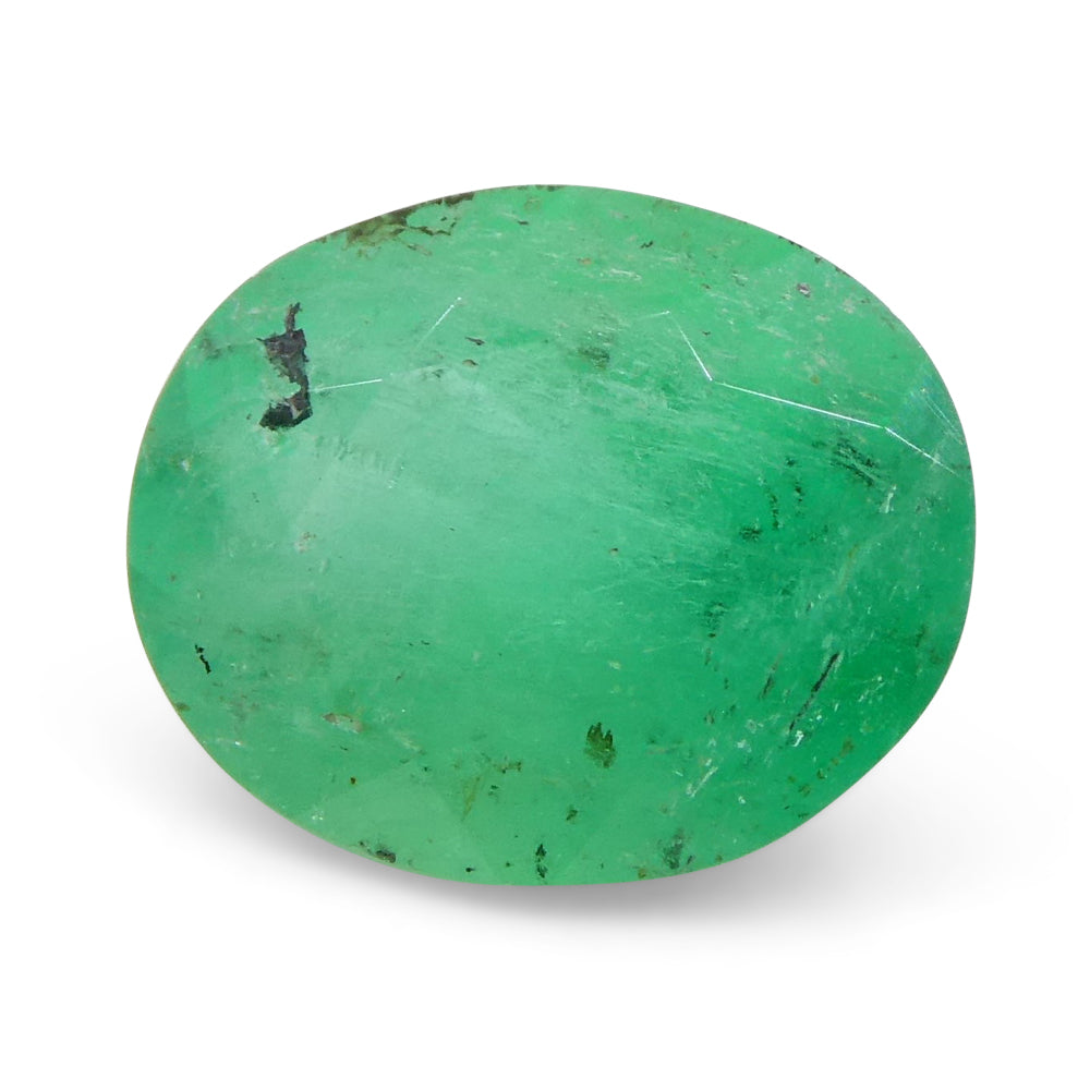 1.20ct Oval Green Emerald from Colombia - Skyjems Wholesale Gemstones