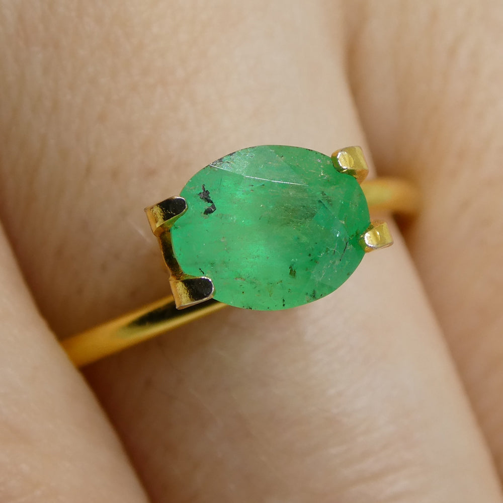1.20ct Colombian Green Emerald Oval Gemstone from SkyJems Premium Colored Gem Collection