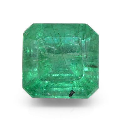 2.1ct Emerald Cut Green Emerald from Zambia - Skyjems Wholesale Gemstones