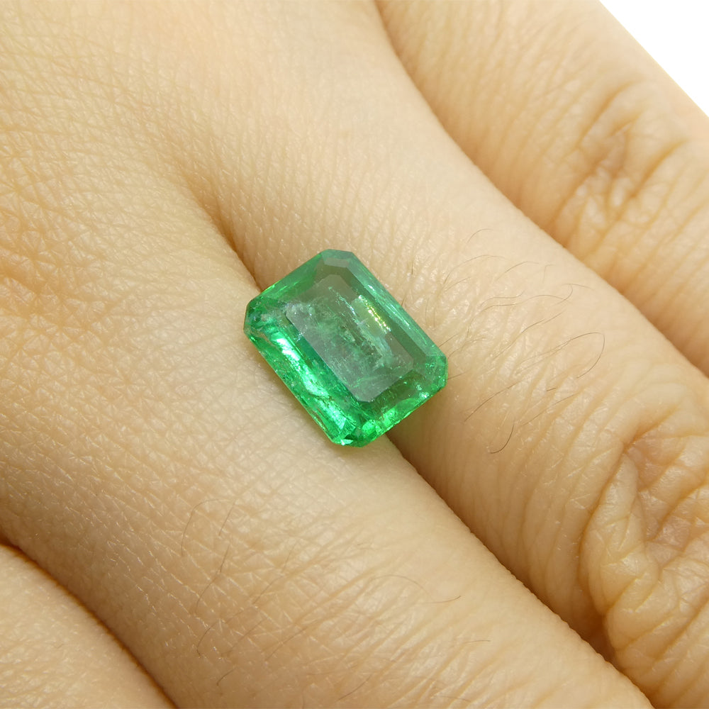 1.75ct Emerald Cut Green Emerald from Zambia - Skyjems Wholesale Gemstones