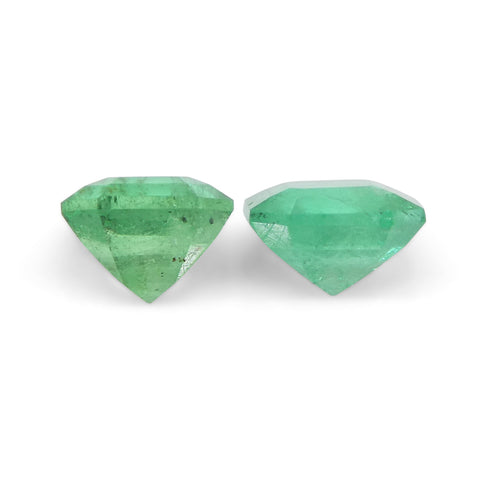 0.83ct Pair Square Green Emerald from Colombia