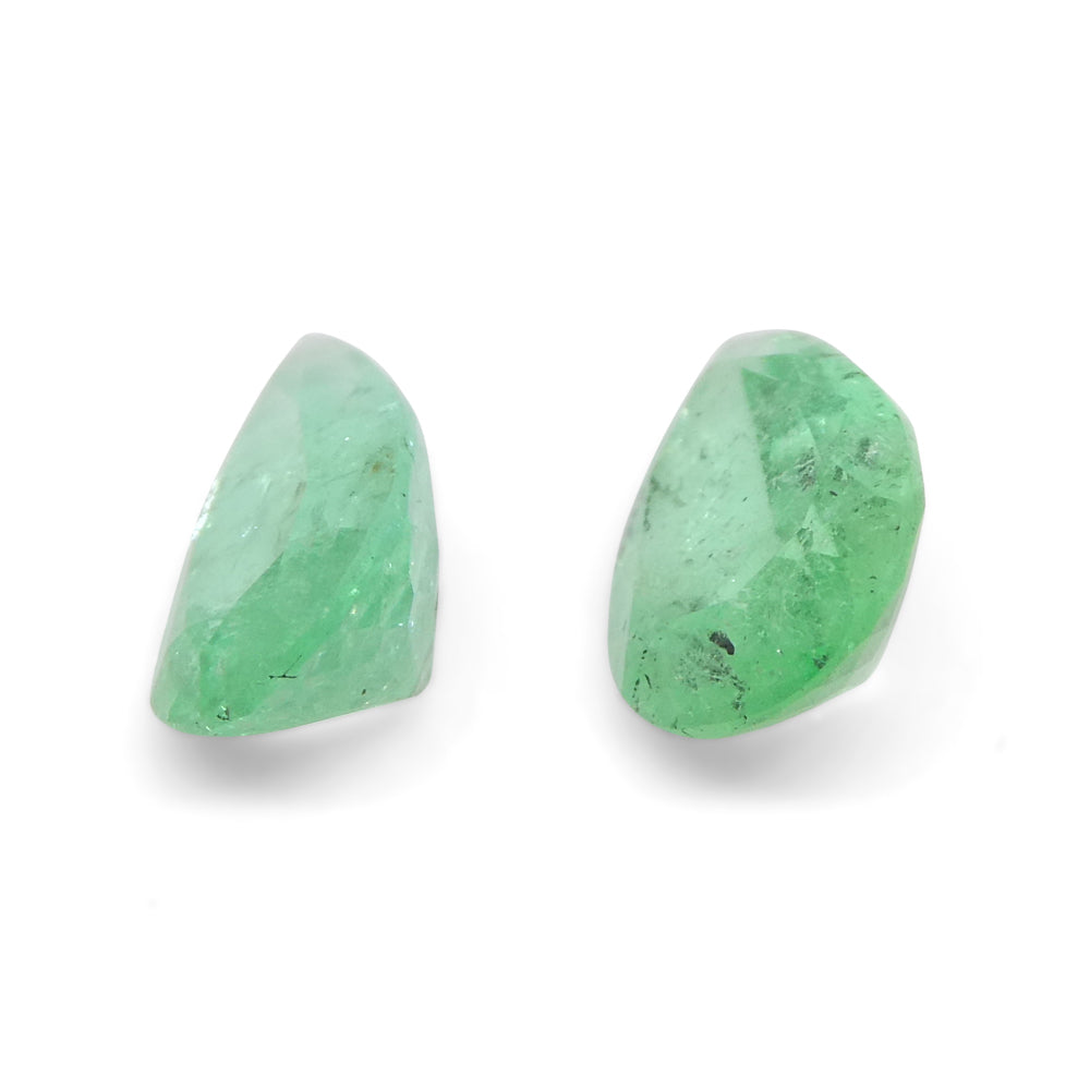 1.29ct Pair Pear Green Emerald from Colombia - Skyjems Wholesale Gemstones