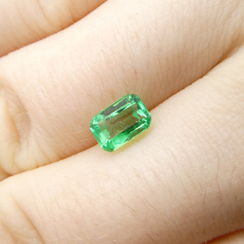1ct Rectangular Cushion Green Emerald from Colombia