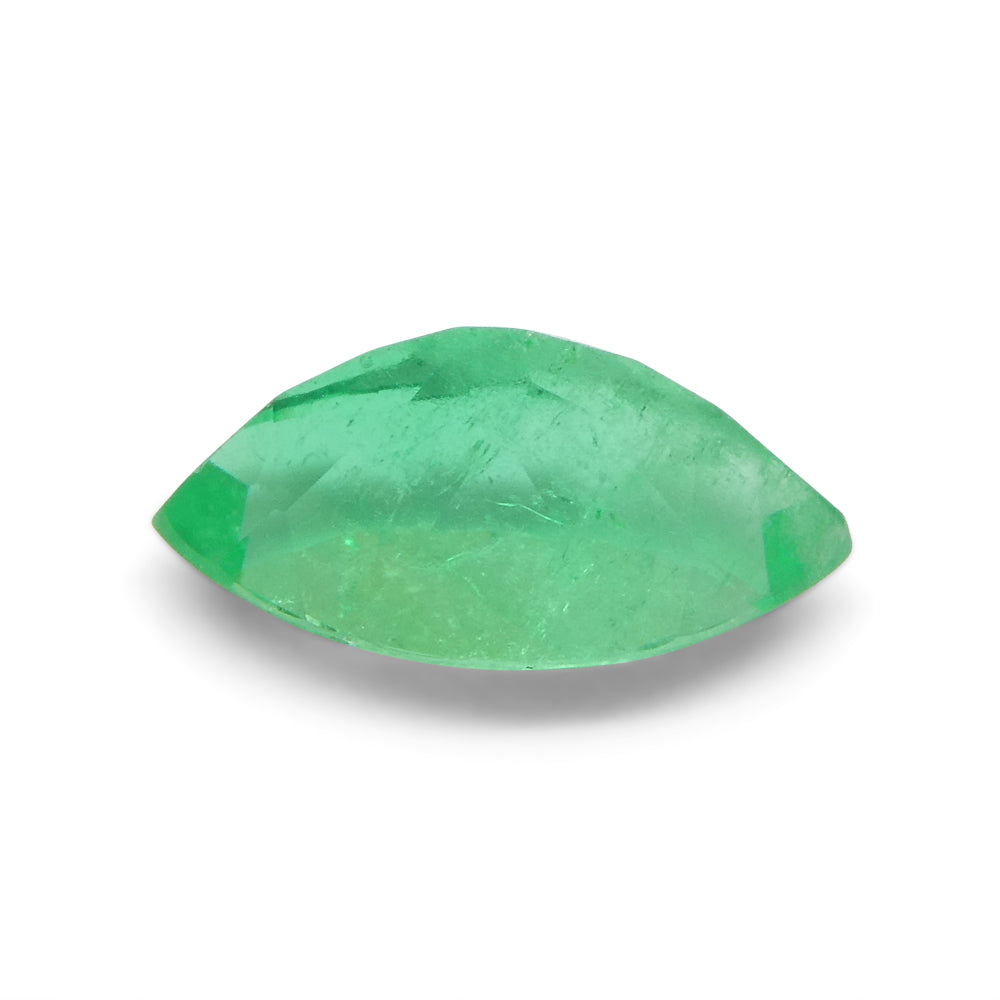 1.01ct Colombian Marquise Green Emerald, Very Slightly Bluish Green, Step Cut | Premium Gemstone by SkyJems