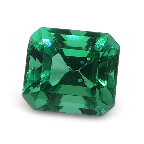 0.73ct Rectangular/Emerald Cut Green Emerald from Colombia