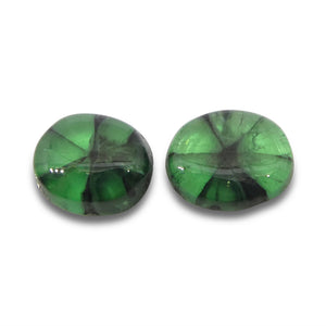 Trapiche Emerald 3.08 cts 7.98 x 6.80 x 3.41 mm, 8.57 x 6.85 x 2.71 mm Oval Cabochon Green  $3600