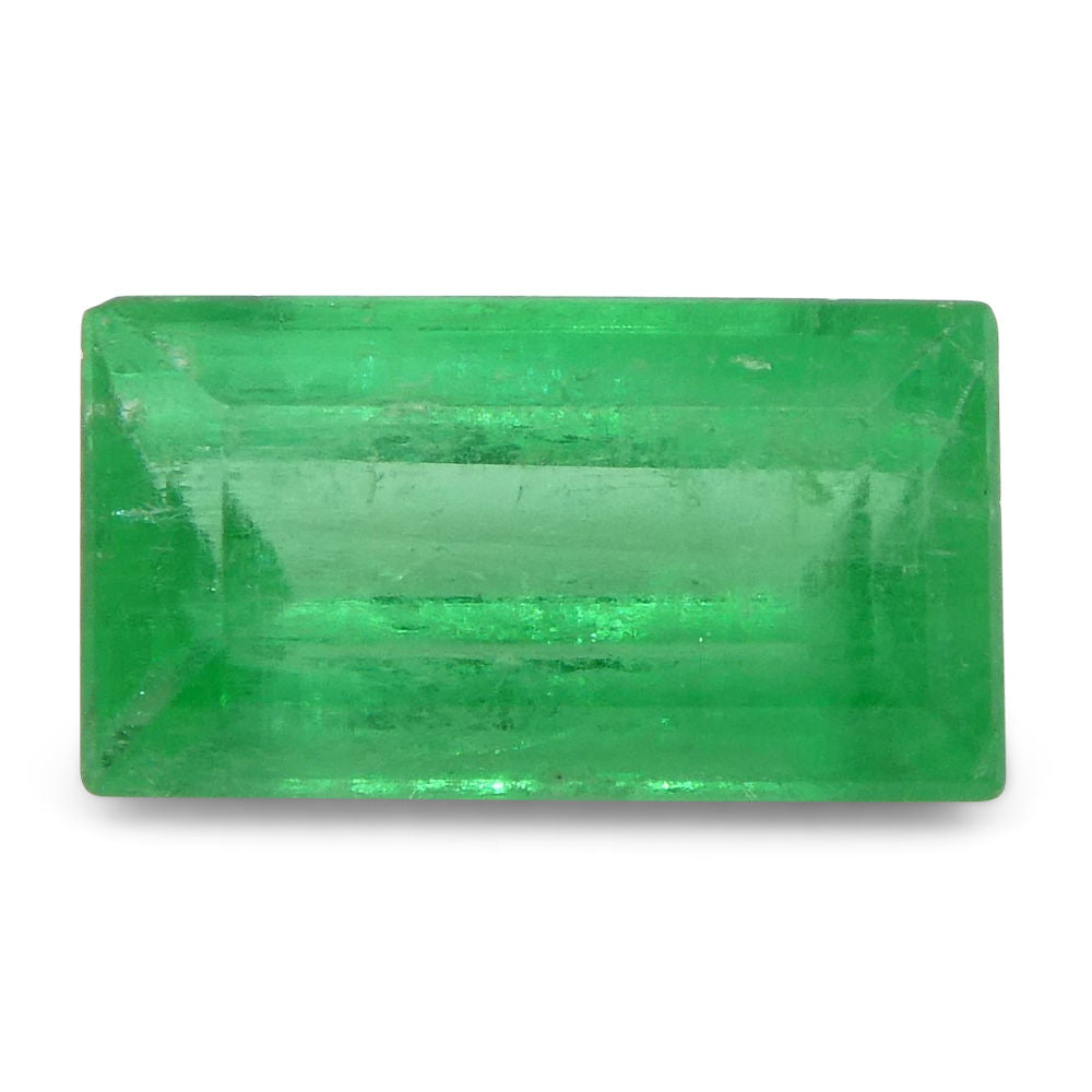 SkyJems 0.83 ct Colombian Emerald: Vibrant Green Baguette-Cut Beryl Gemstone from South American Mines