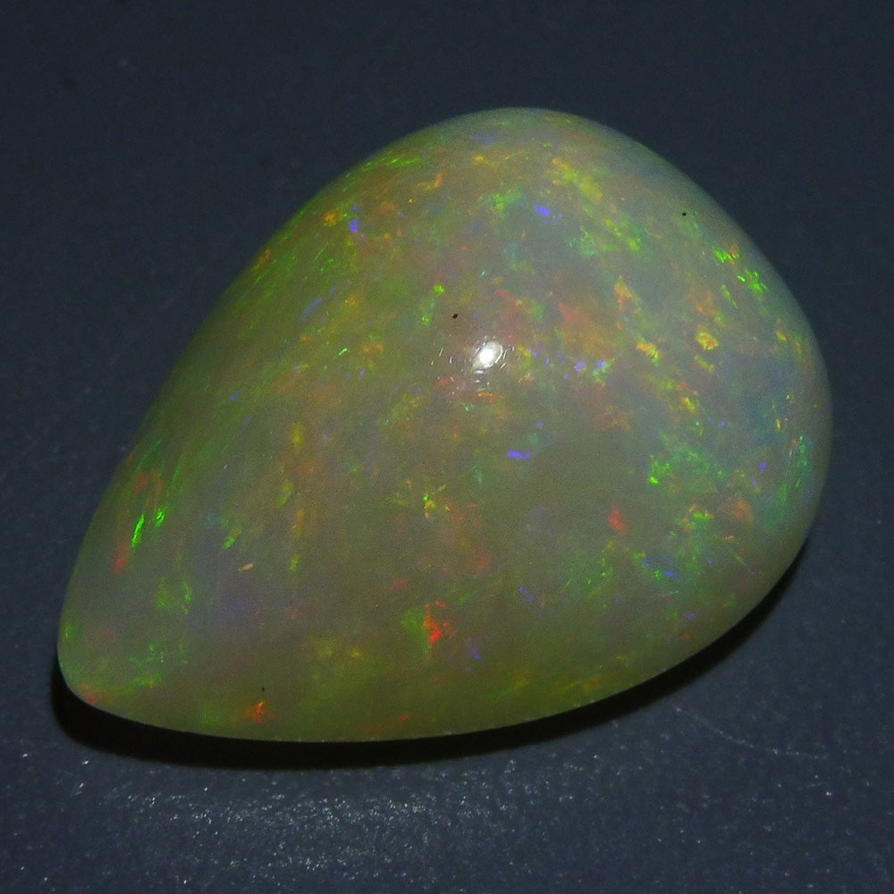 12.72 ct Ethiopian Pear Cabochon Opal with Multicolour Flash, Rare Gem from SkyJems Gemstone Collection