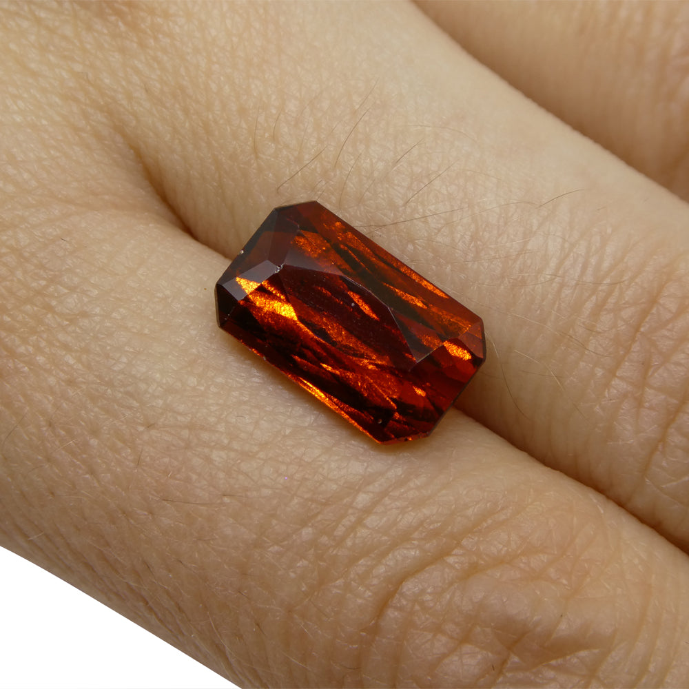 6.08ct Scissor Cut Reddish Orange Hessonite Garnet from Sri Lanka - Skyjems Wholesale Gemstones