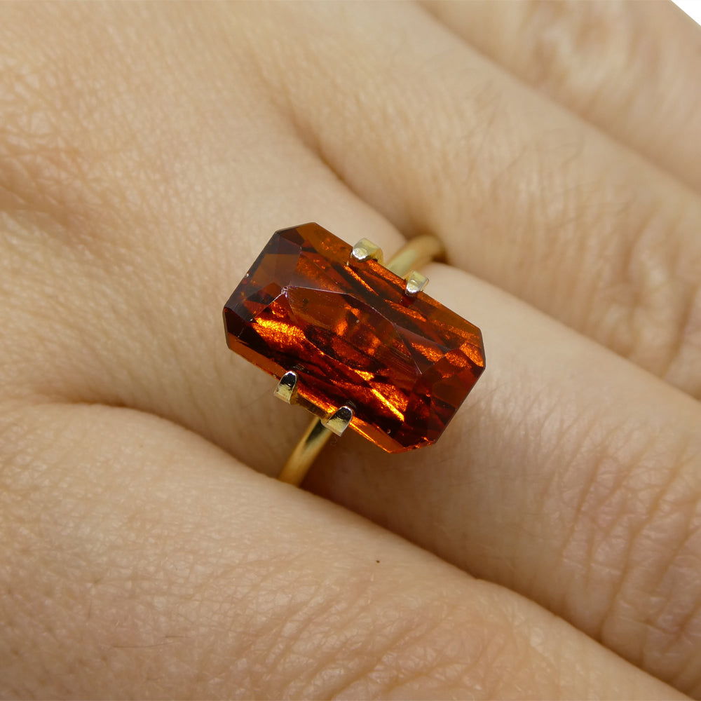 6.08ct Scissor Cut Reddish Orange Hessonite Garnet from Sri Lanka - Skyjems Wholesale Gemstones