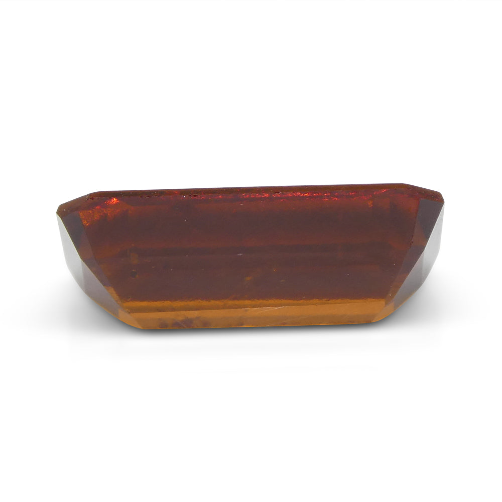 6.13ct Emerald Cut Reddish Orange Hessonite Garnet from Sri Lanka - Skyjems Wholesale Gemstones