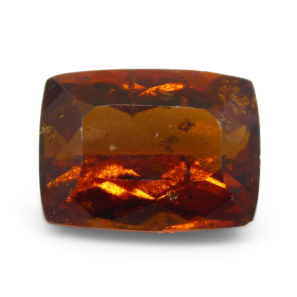 5.41ct Rectangular Cushion Reddish Orange Hessonite Garnet from Sri Lanka - Skyjems Wholesale Gemstones