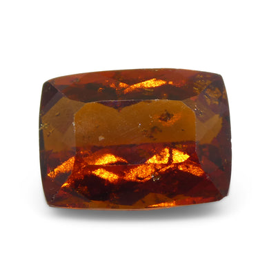 5.41ct Rectangular Cushion Reddish Orange Hessonite Garnet from Sri Lanka - Skyjems Wholesale Gemstones