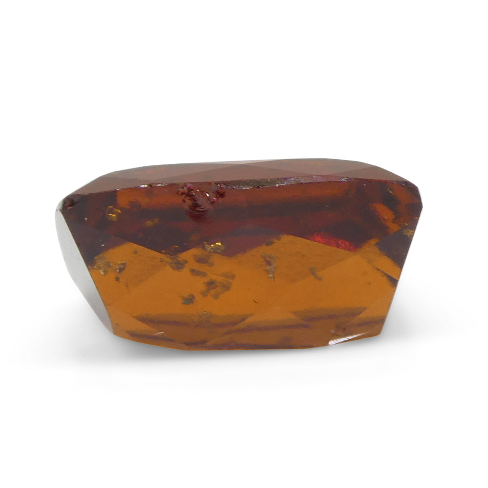 5.41ct Rectangular Cushion Reddish Orange Hessonite Garnet from Sri Lanka - Skyjems Wholesale Gemstones