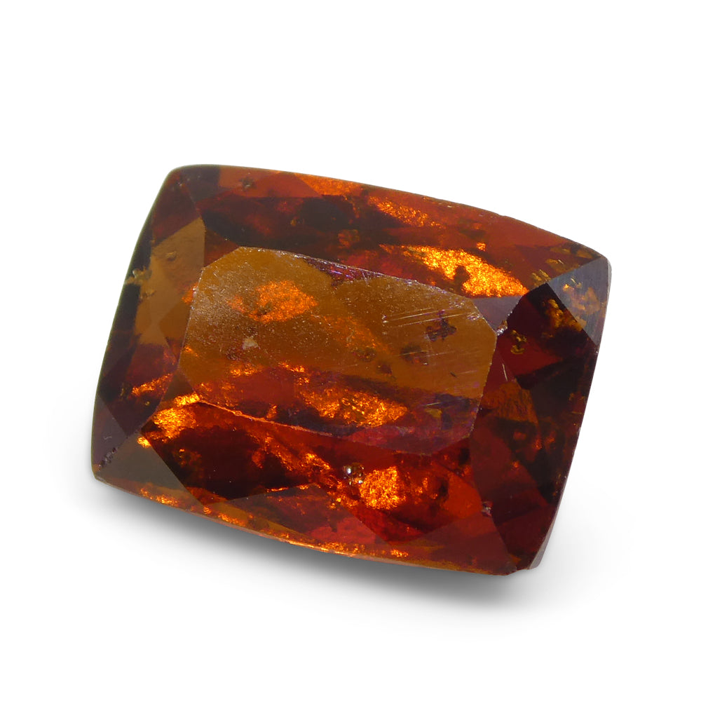 5.41ct Rectangular Cushion Reddish Orange Hessonite Garnet from Sri Lanka - Skyjems Wholesale Gemstones