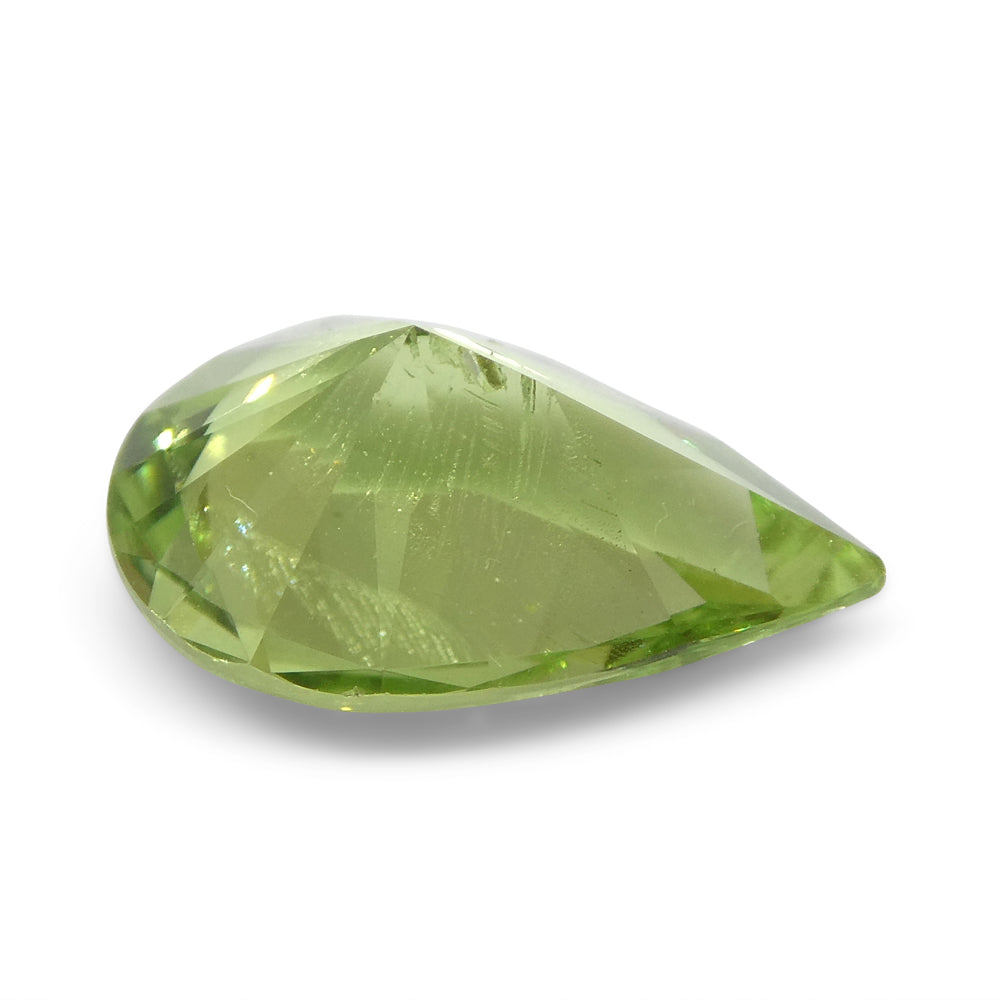 SkyJems 2.6ct Pear Mint Green Tsavorite Garnet from Tanzania, rare gemstone in modified brilliant cut
