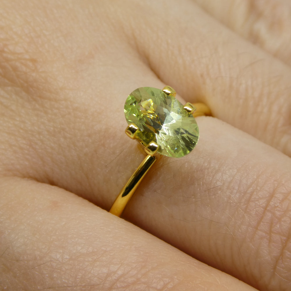 1.83ct Oval Mint Green Tsavorite Garnet from Tanzania, rare gemstone by SkyJems Canadian gem specialists
