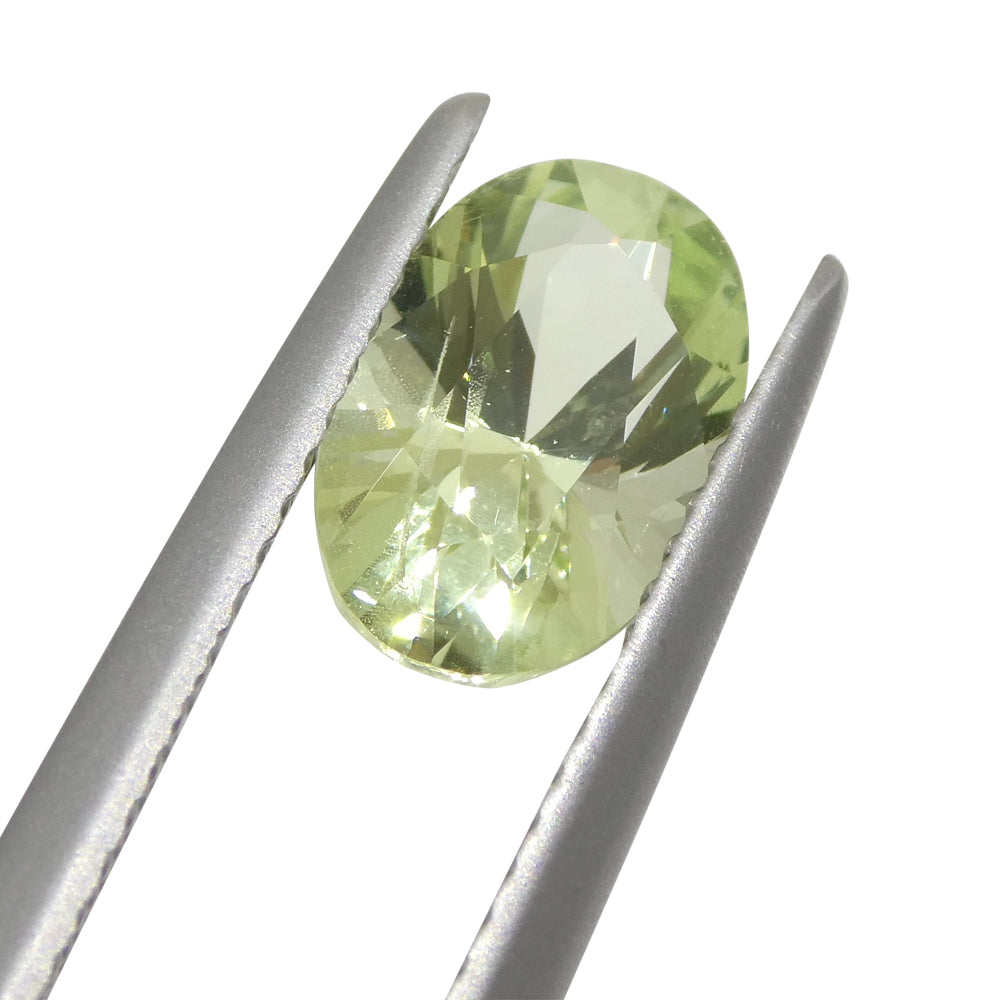 1.83ct Oval Green Mint Garnet from Tanzania - Skyjems Wholesale Gemstones