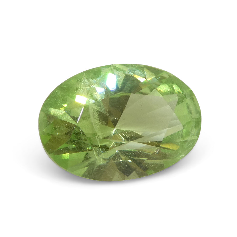 2.43ct Oval Green Mint Garnet from Tanzania - Skyjems Wholesale Gemstones