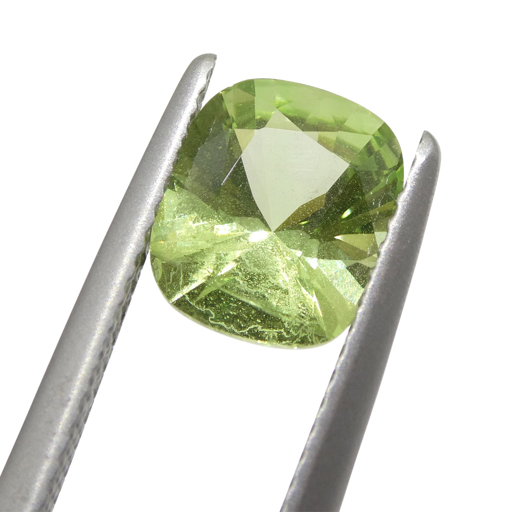 1.94ct Cushion Green Mint Garnet from Tanzania - Skyjems Wholesale Gemstones