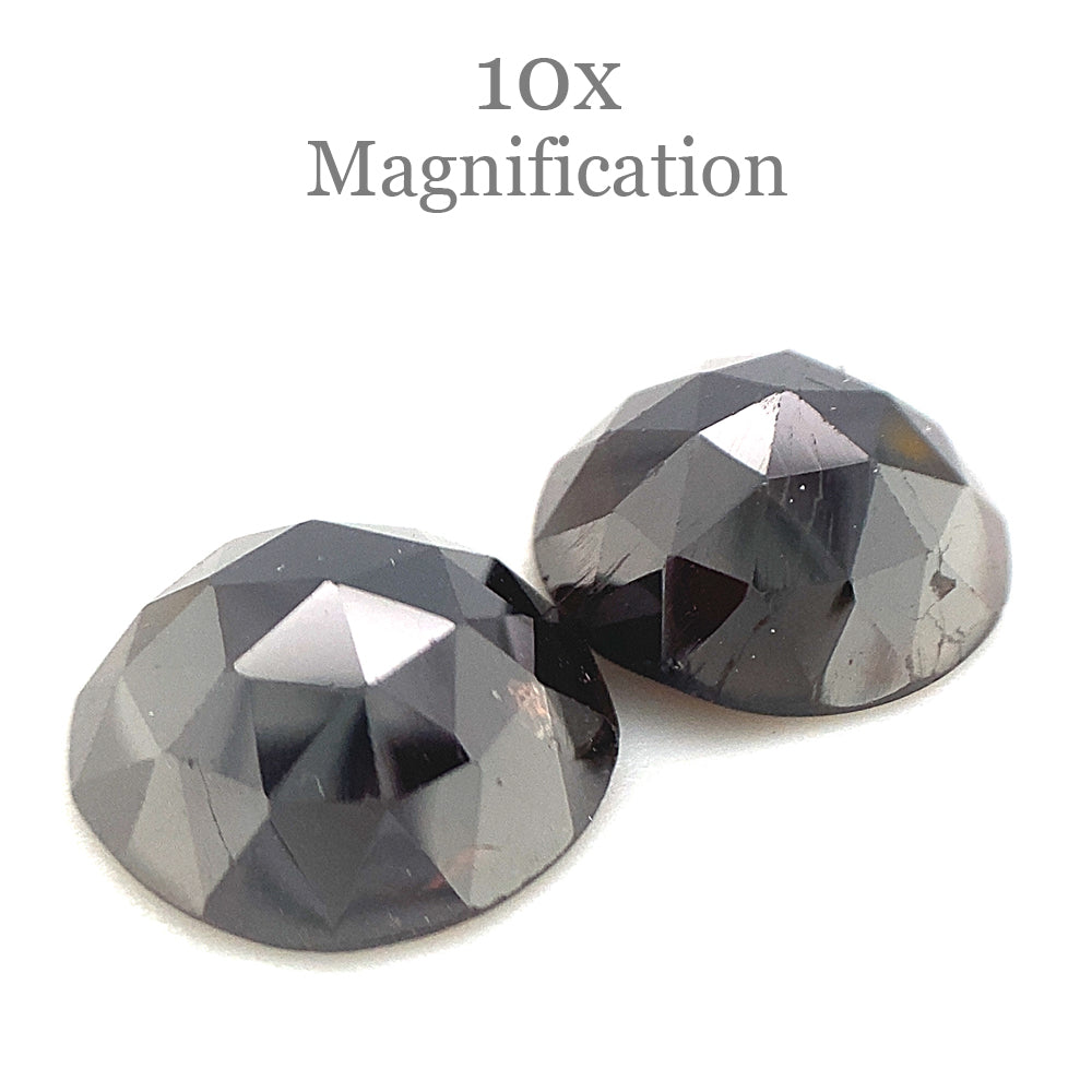 10.35ct Pair Almandine/Almandite Round Rose Cut Red Rhodolite Garnet from Mozambique - Skyjems Wholesale Gemstones