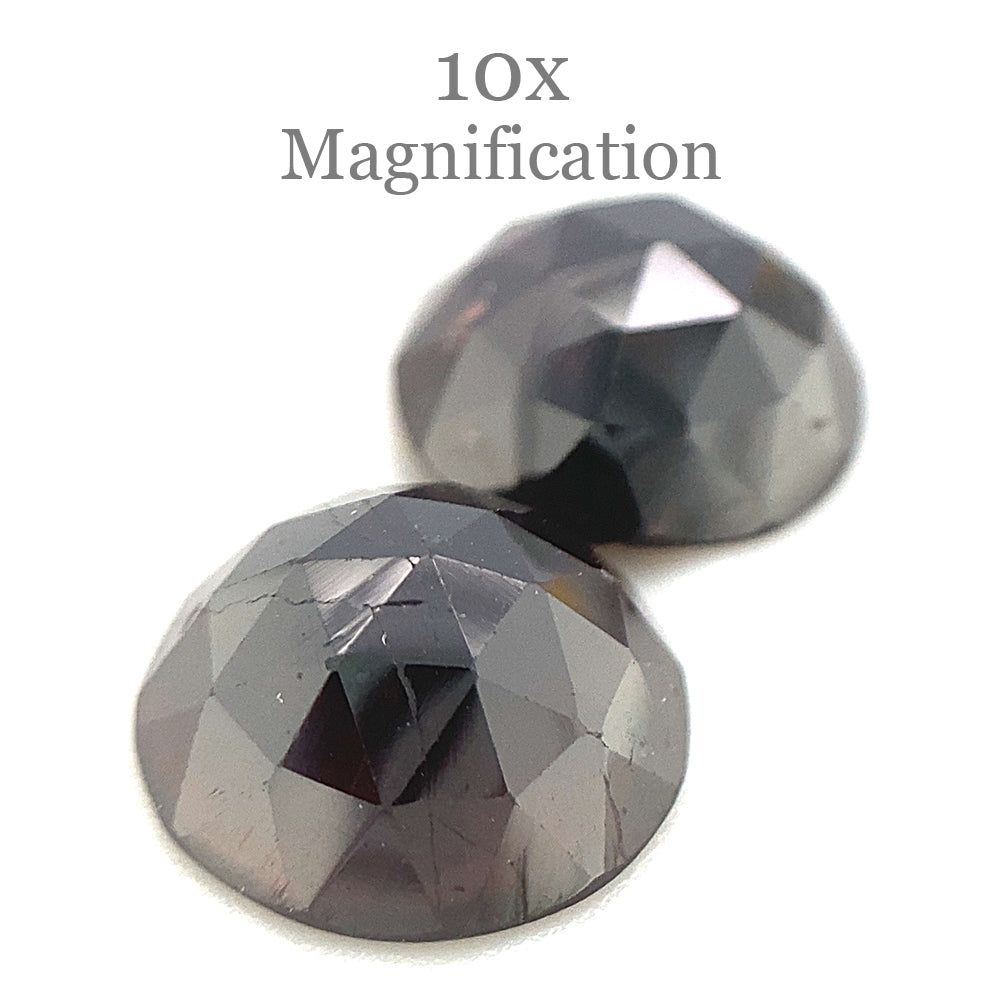 10.35ct Pair Almandine/Almandite Round Rose Cut Red Rhodolite Garnet from Mozambique - Skyjems Wholesale Gemstones