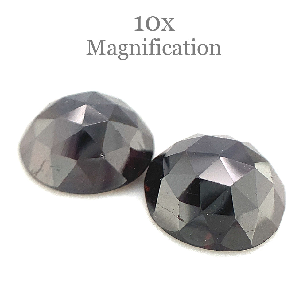 10.35ct Pair Almandine/Almandite Round Rose Cut Red Rhodolite Garnet from Mozambique - Skyjems Wholesale Gemstones