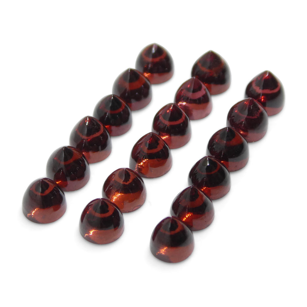 11.07ct Almandine/Almandite Round Bullet Red Rhodolite Garnet from Mozambique Wholesale Lot - Skyjems Wholesale Gemstones