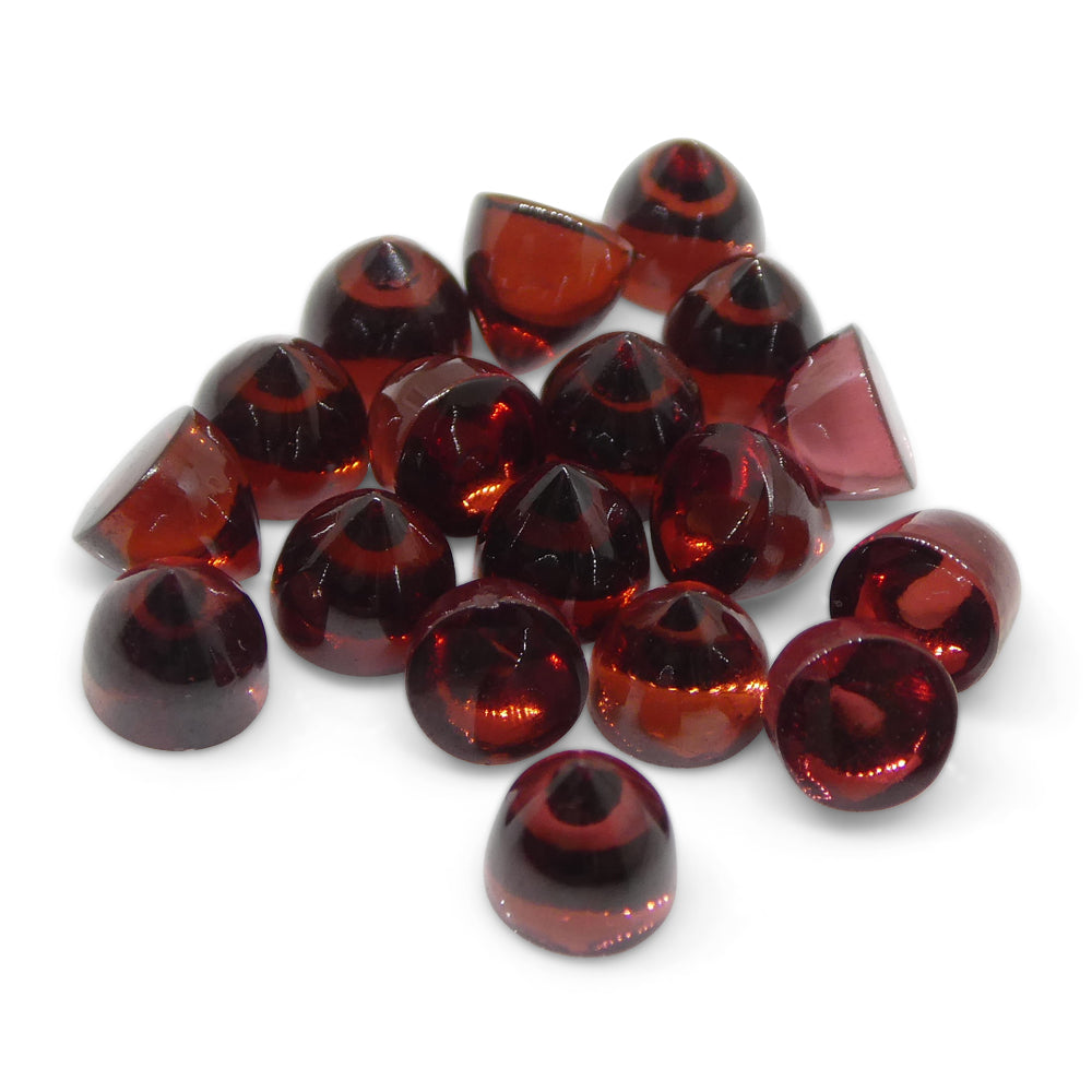 11.07ct Almandine/Almandite Round Bullet Red Rhodolite Garnet from Mozambique Wholesale Lot - Skyjems Wholesale Gemstones