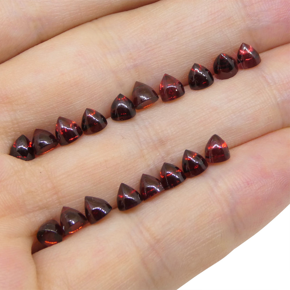 11.07ct Almandine/Almandite Round Bullet Red Rhodolite Garnet from Mozambique Wholesale Lot - Skyjems Wholesale Gemstones