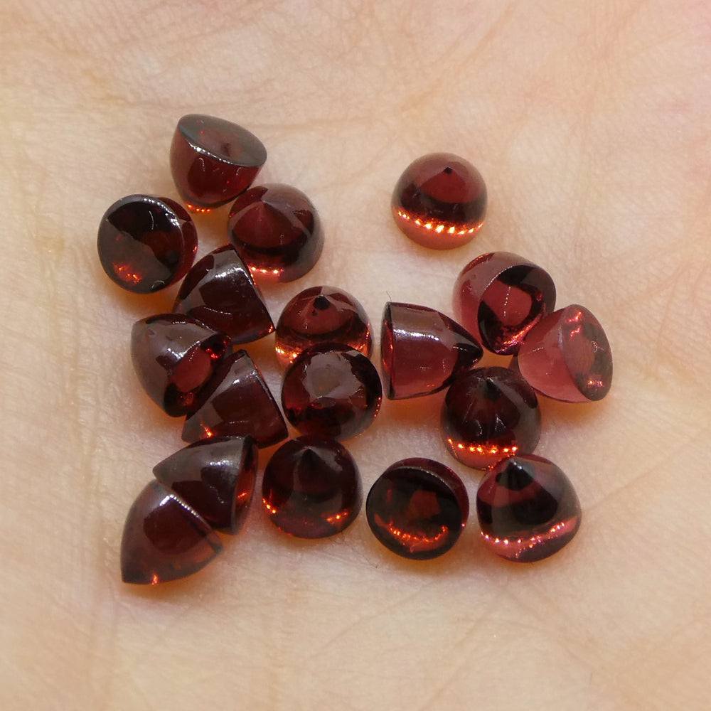 11.07ct Almandine/Almandite Round Bullet Red Rhodolite Garnet from Mozambique Wholesale Lot - Skyjems Wholesale Gemstones