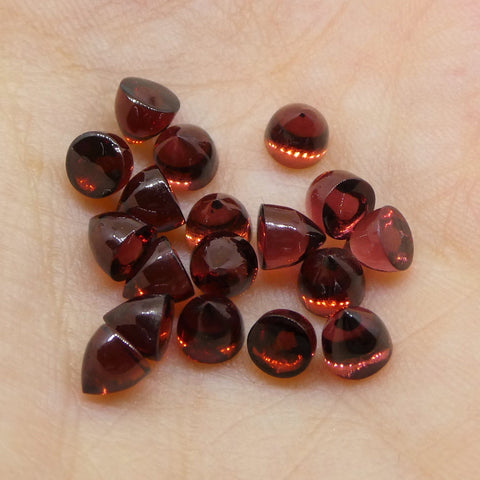 11.07ct Almandine/Almandite Round Bullet Red Rhodolite Garnet from Mozambique Wholesale Lot