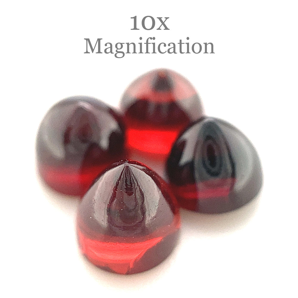 4.48ct 4 Stone Set Almandine/Almandite Round Bullet Red Rhodolite Garnet from Mozambique - Skyjems Wholesale Gemstones