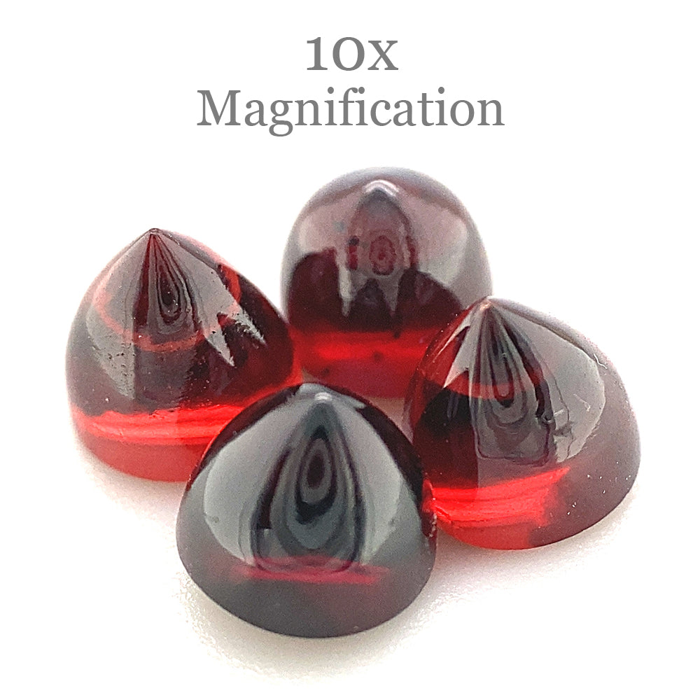 4.48ct 4 Stone Set Almandine/Almandite Round Bullet Red Rhodolite Garnet from Mozambique - Skyjems Wholesale Gemstones