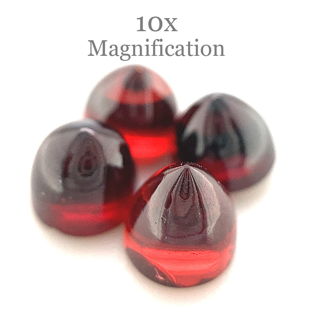 4.48ct 4 Stone Set Almandine/Almandite Round Bullet Red Rhodolite Garnet from Mozambique - Skyjems Wholesale Gemstones