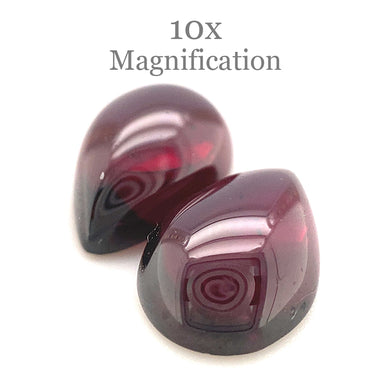 5.27ct Pear Cabochon Red Rhodolite Garnet from Mozambique - Skyjems Wholesale Gemstones