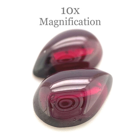 5.27ct Pear Cabochon Red Rhodolite Garnet from Mozambique