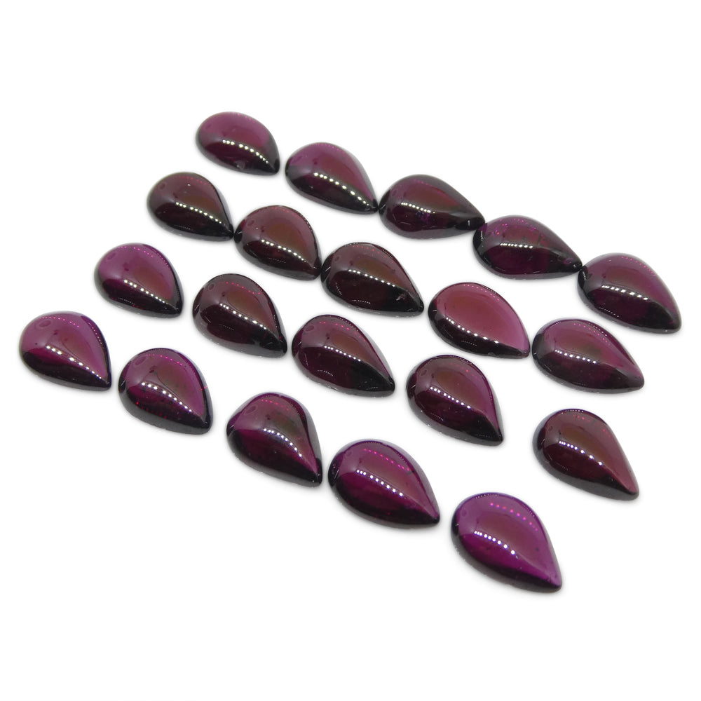 45.96ct Pyrope-Almandine Pear Cabochon Purple Rhodolite Garnet from Mozambique Wholesale Lot - Skyjems Wholesale Gemstones