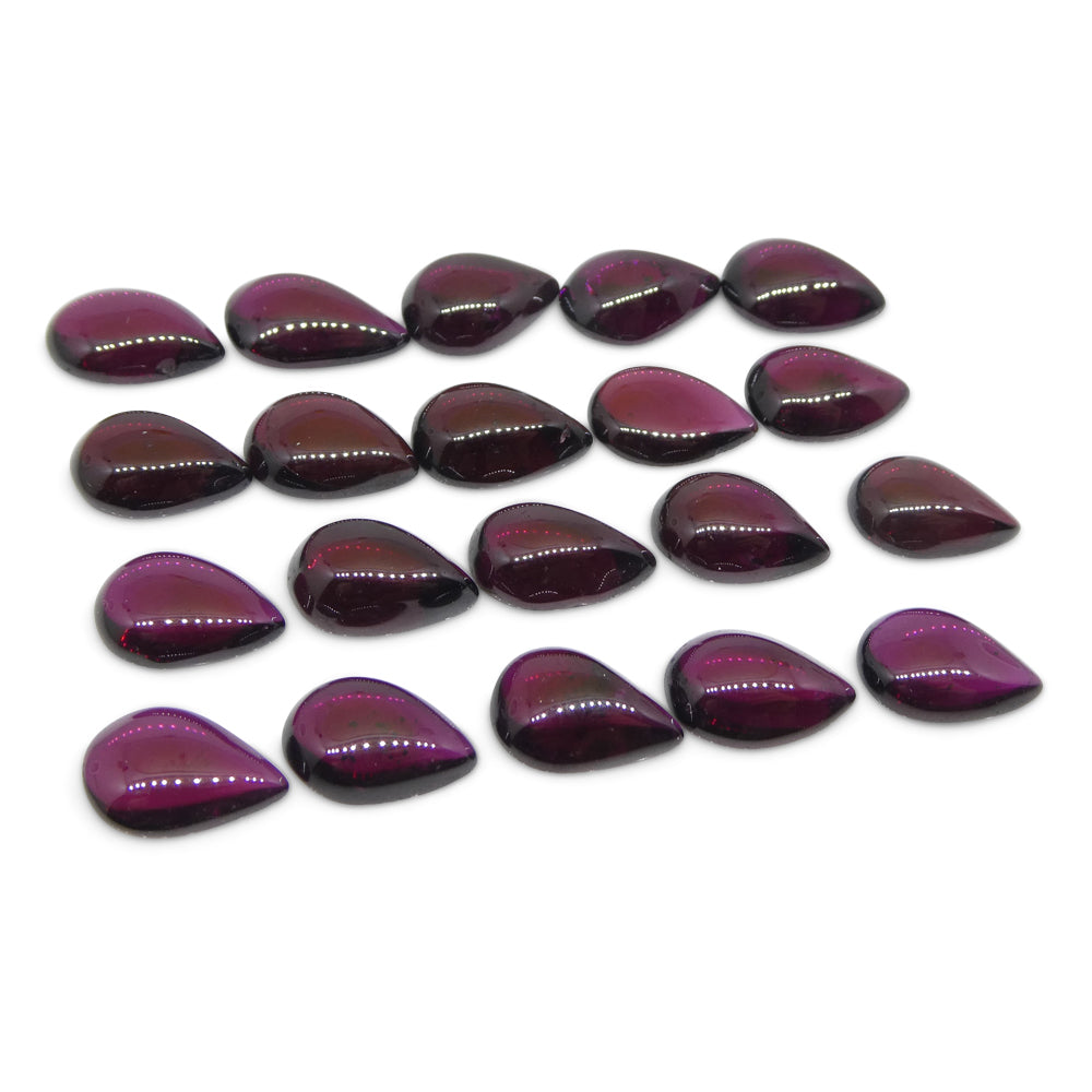 45.96ct Pyrope-Almandine Pear Cabochon Purple Rhodolite Garnet from Mozambique Wholesale Lot - Skyjems Wholesale Gemstones