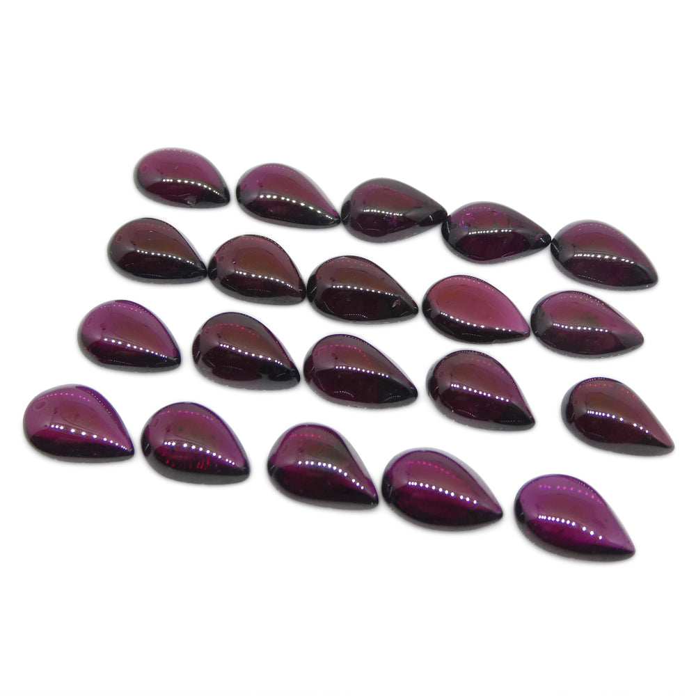 45.96ct Pyrope-Almandine Pear Cabochon Purple Rhodolite Garnet from Mozambique Wholesale Lot - Skyjems Wholesale Gemstones