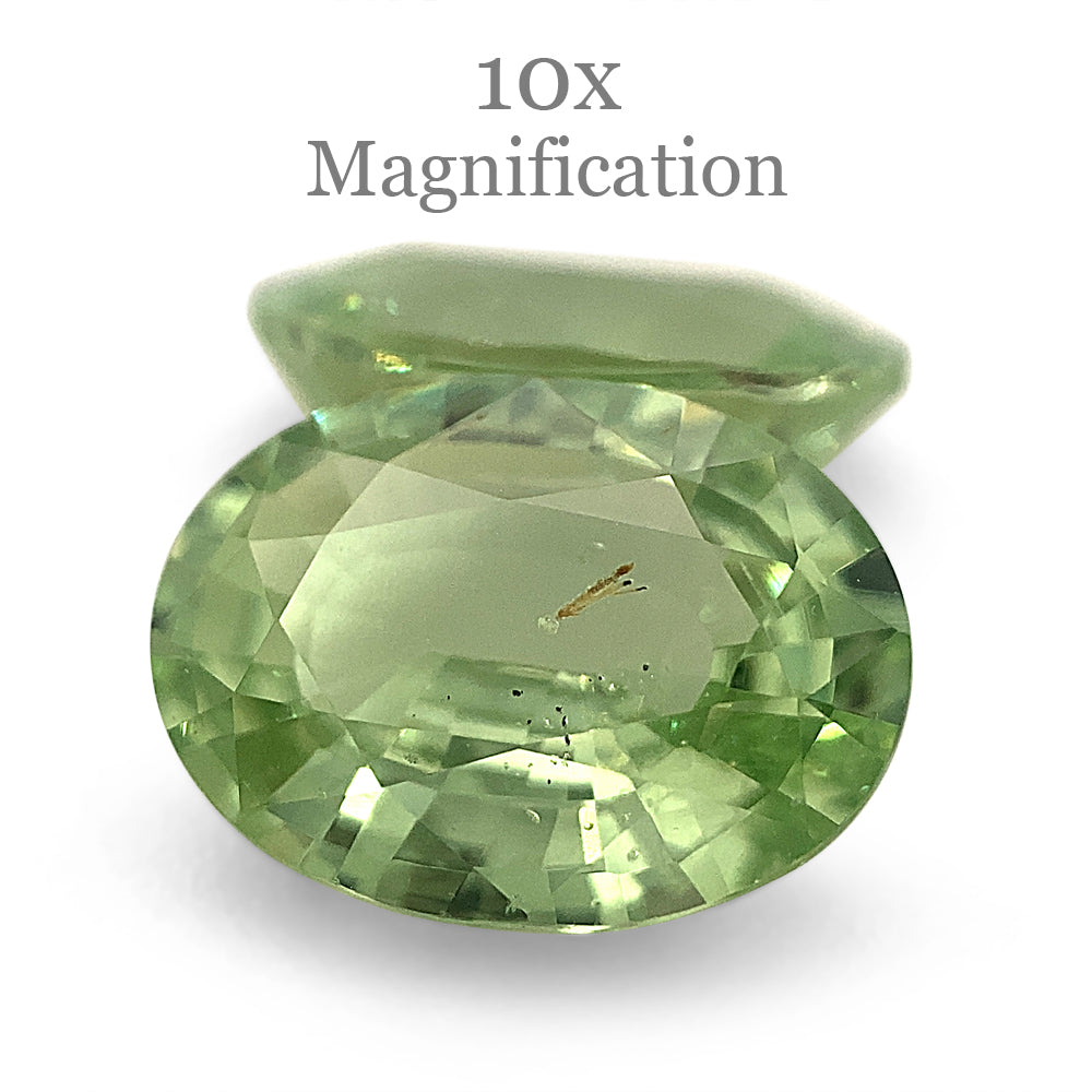 4.33ct Oval Mint Green Tsavorite Garnet Pair from Tanzania, rare gemstone by SkyJems Canadian gem specialists