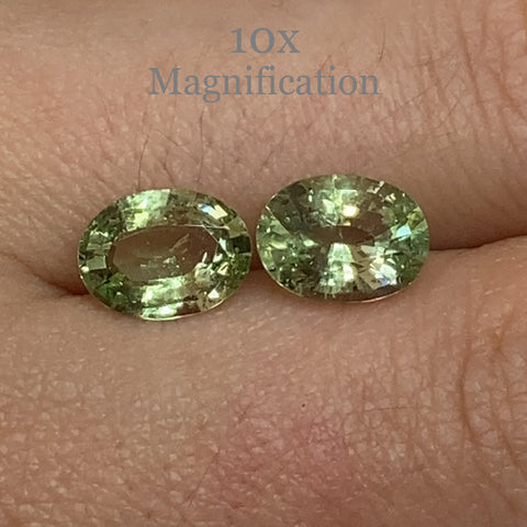 4.33ct Pair Oval Mint Green Garnet from Merelani, Tanzania