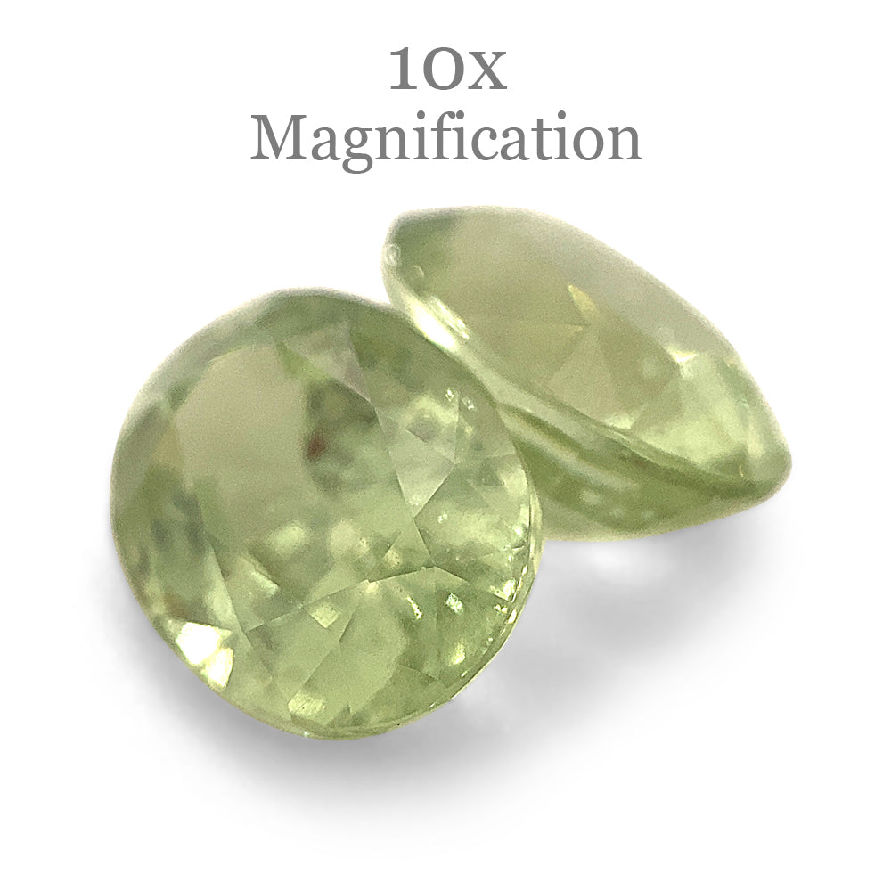 SkyJems 5.79ct Oval Mint Green Tsavorite Garnet Pair from Tanzania, rare gemstone with vibrant color