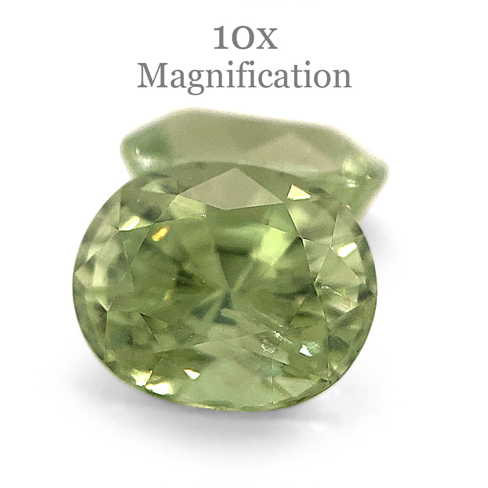 SkyJems 3.63ct Mint Green Tsavorite Garnet Pair from Tanzania, Oval Pastel Green Grossular Gemstones