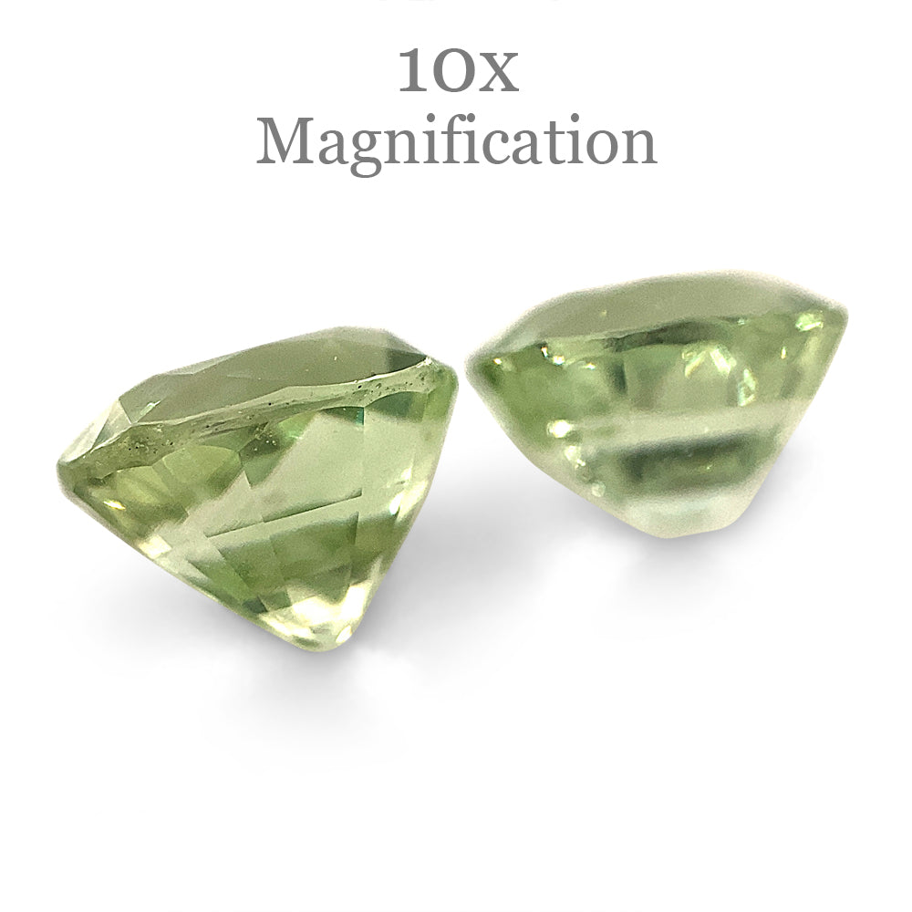 SkyJems 3.63ct Mint Green Tsavorite Garnet Pair from Merelani, Tanzania - Oval Pastel Green Gemstone