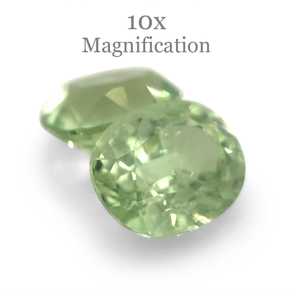 3.86ct Oval Pastel Green Garnet Pair - Skyjems Wholesale Gemstones