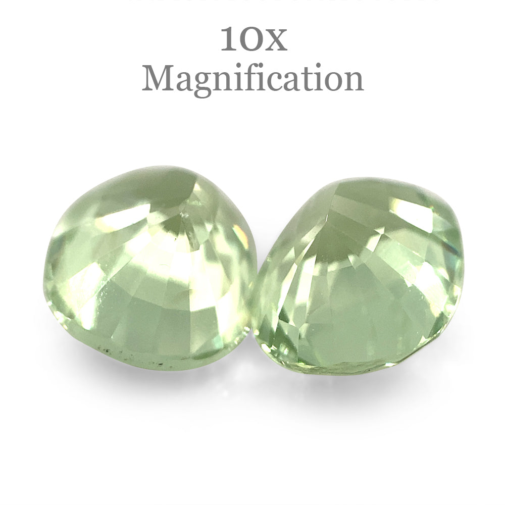 3.86ct Oval Pastel Green Garnet Pair - Skyjems Wholesale Gemstones