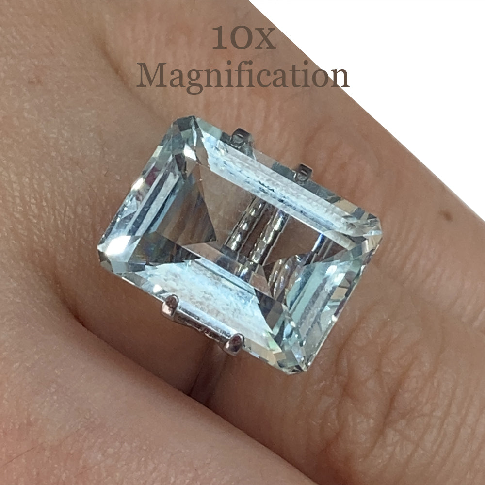 11.54ct Octagonal/Emerald Cut  Aquamarine GIA Certified - Skyjems Wholesale Gemstones